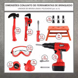 Kit Ferramentas Infantil: Diversão com Furadeira Elétrica!